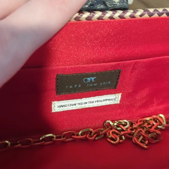 Rafe New York Woven Straw Clutch Handbag - Picture 4 of 7